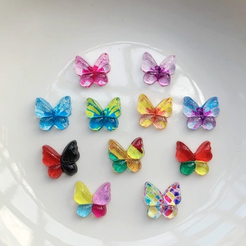 Decoración de uñas de mariposa, diamantes de imitación de flor de Ángel, restauración no térmica, parte trasera plana de acrílico, piedra para uñas 3D, arte de uñas, 40 Uds. ► Foto 1/6