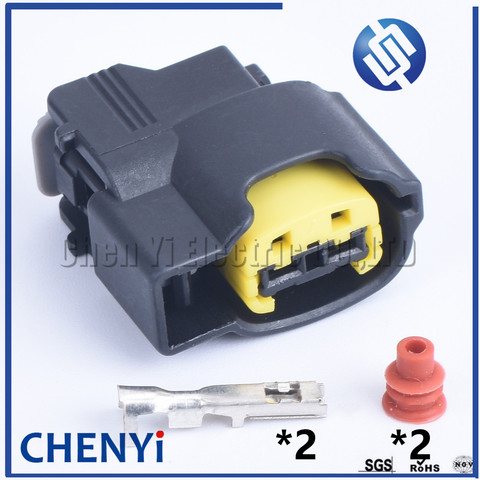 2 sets 2 Pin hembra Molex de bobina de encendido enchufe de claxon hembra impermeable conector de cable 49093-0211 para KIA HYUNDAI ► Foto 1/5