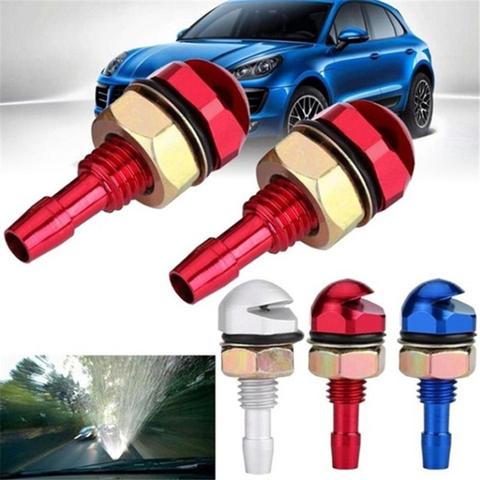 2 unids/set coche Universal parabrisas arandela limpiaparabrisas surtidor de agua del rociador del boquilla Jet limpiaparabrisas coche de cristal del rociador de limpieza de riego cubierta n ► Foto 1/6