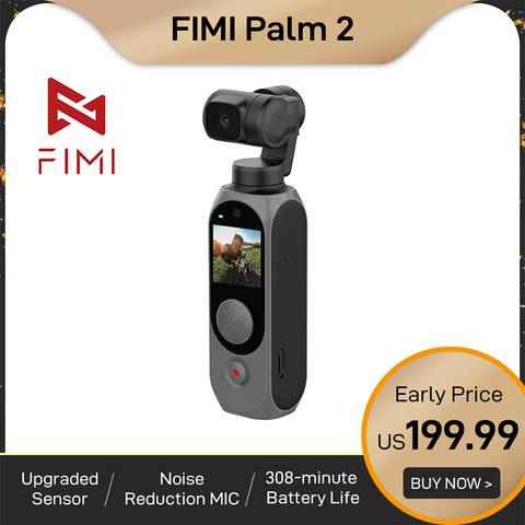 FIMI PALM 2 cardán Cámara palm2 FPV 4K 100Mbps WiFi estabilizador 308 min de reducción de ruido de micrófono cara de detección inteligente de la pista en stock ► Foto 1/6