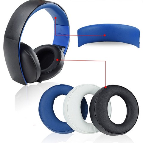 La generación de 3 almohadillas con hebilla para sony CECHYA0083 PS4 7,1 Auriculares auriculares Accesorios azul diadema, reparación de almohadillas partes ► Foto 1/6