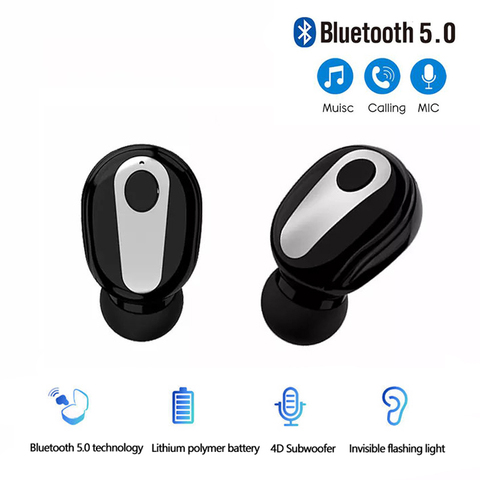 Mini auriculares inalámbricos S9 con Bluetooth, cascos deportivos para videojuegos con micrófono, manos libres, estéreo, para Xiaomi, todos los teléfonos, 5,0 ► Foto 1/6