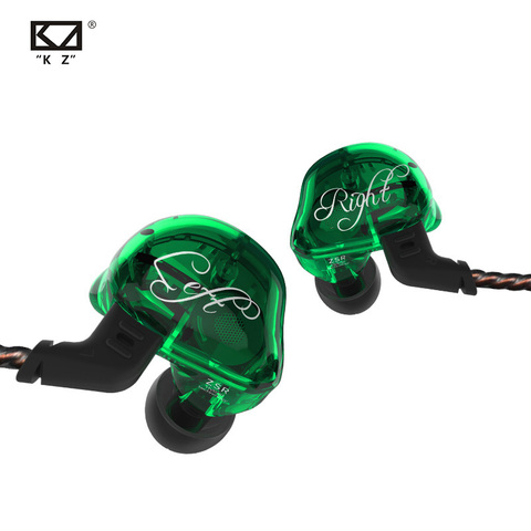 KZ zsr seis controladores en la armadura del auricular y dinámico híbrido auriculares HIFI Bass con reemplazo de Cable de cancelación de ruido auriculares ► Foto 1/6