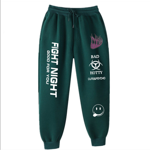 Pantalones informales jogging para hombre y mujer, pantalón de chándal ajustado, ropa deportiva de lucha nocturna, color negro ► Foto 1/6