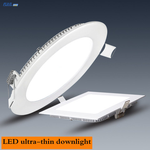 1 Uds Panel de luz LED 3W 6W 9W 12W 15W 18W 25W empotrada LED de techo Downlight luz interior AC110V 220V conductor Incl. ► Foto 1/6