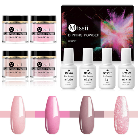 8 unids/set inmersión sistema Kit de uñas de inmersión clavo en polvo con Base activador Gel líquido de Color de uñas seco Natural sin lámpara de uñas ► Foto 1/6