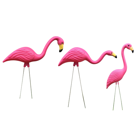 Figuras de flamencos adornos para el jardín para decoraciones de césped y jardín al aire libre, color rosa ► Foto 1/1