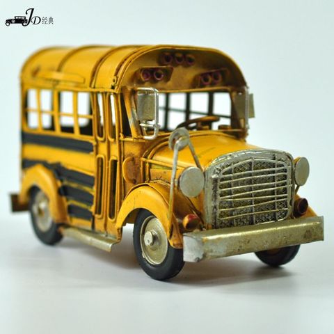 Adorno para manualidades de autobuses de hierro, Retro, decoración del coche, estilo americano, antiguo, accesorios de decoración para el hogar ► Foto 1/6