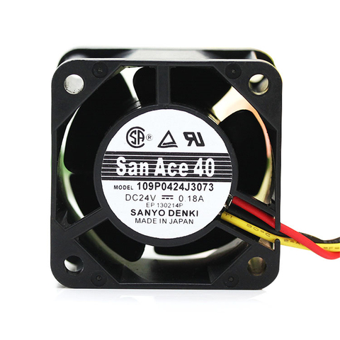 San Ace-ventilador de servidor de 40 y 4cm, 4028, 40x40x28mm, 24V, 0.18A, 0.095A, carcasa de servidor, refrigeración, 109P0424J3073, 109P0424H316, nuevo ► Foto 1/4