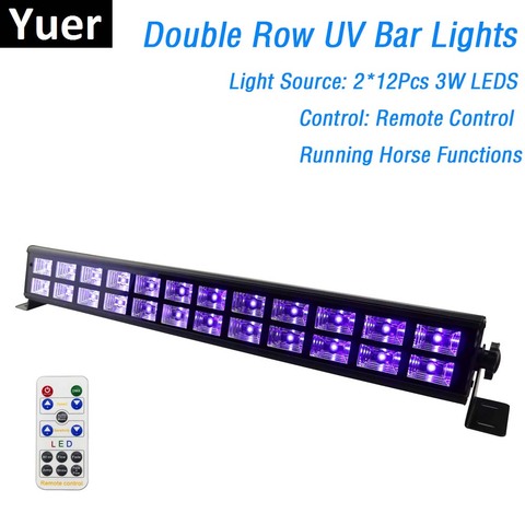 24 LEDs Disco UV Bar luces fiesta Dj lámpara UV Color llevó luces de la arandela de la pared para Navidad láser proyector luces de arandela de la pared ► Foto 1/6