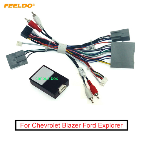 FEELDO-reproductor de Audio para coche, adaptador de potencia Calbe con caja Canbus para FORD Escape/Explorer/F-150/250/350/Focus, 16 Pines, Android ► Foto 1/6