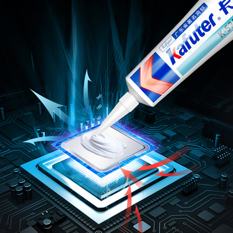 Kafuter 80g K-5202 Pasta de disipador de calor de grasa térmica resistente a altas temperaturas para luz LED CPU PCB COB Chips pegamento especial ► Foto 1/6