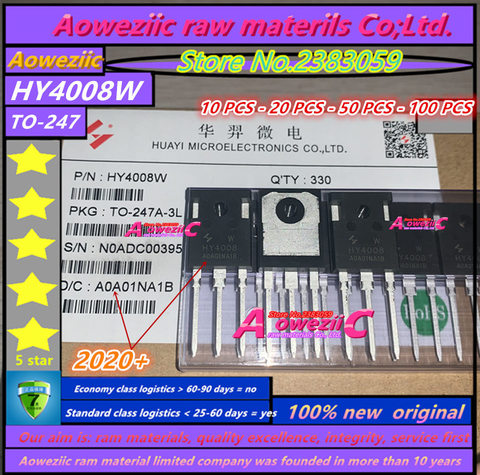 Aoweziic 2022 + 10 UDS-20 UDS-50 UDS-100 Uds 100% nuevo original HY4008 HY4008W-247 inversor MOSFET Ultra chip 80V 200A ► Foto 1/6