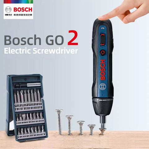 Bosch-Destornillador eléctrico Go2, herramienta eléctrica multifuncional, automática y recargable, taladro manual de rendimiento máximo ► Foto 1/6