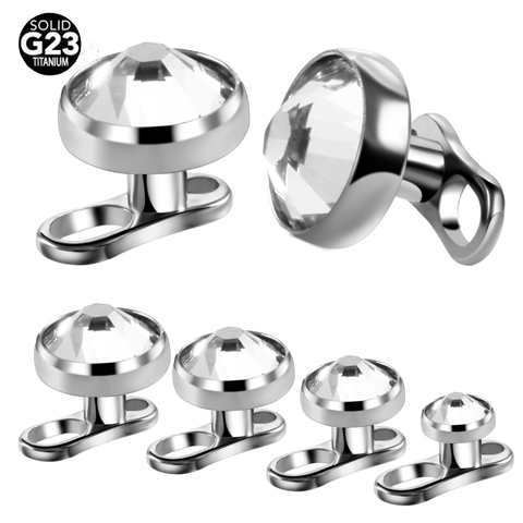 10 uds/20 piezas uds/50 Uds G23 de titanio ancla Micro dérmica superior y Base Micro dérmicos Piercing Skinner buzo superficie joyería Piercing del cuerpo ► Foto 1/6