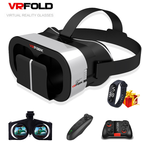 VRPARK V5 3D Realidad Virtual de realidad Virtual 3 D gafas 3 D gafas casco auricular dispositivos caja para teléfono Android Smartphone ► Foto 1/6