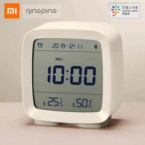 Reloj despertador Xiaomi Cleargrass con Bluetooth, pantalla LCD de temperatura y humedad, luz nocturna ajustable con aplicación Mijia Smart Home ► Foto 1/6