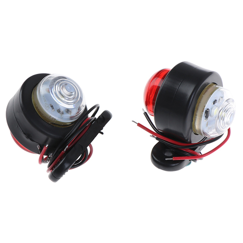 Luz LED de posición lateral para coche, camión, remolque, 2 unids/lote, luz roja de advertencia de giro, luz indicadora para camión, furgoneta, caravanas ► Foto 1/5