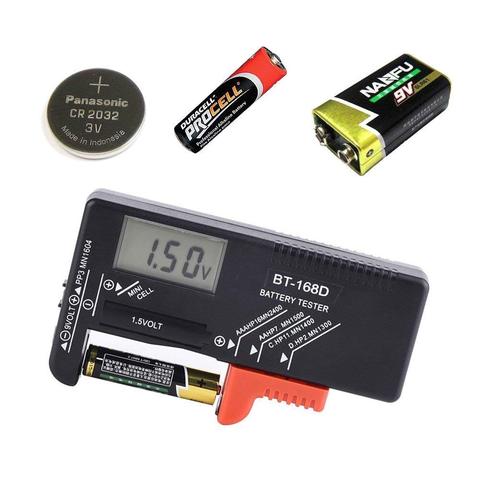 Probador de capacidad de batería Digital BT168D, Indicador de capacidad de batería, comprobador de voltaje para celda de botón AAA de 9V, 1,5 V ► Foto 1/6