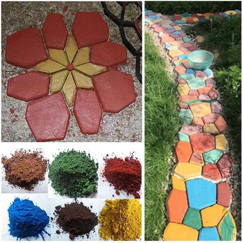Moldes de plástico para cemento, pigmentos para hormigón, azulejo de piso, tóner, tinte de plástico ► Foto 1/6