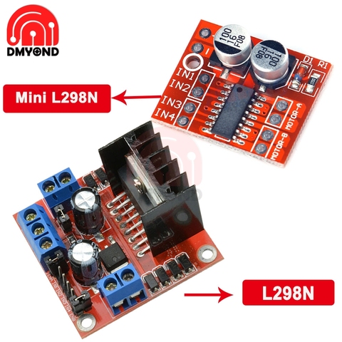 Controlador de Motor paso a paso L298, módulo de placa de controlador de Motor Dual H, para Motor paso a paso, inteligente, Robot de coche, condensador enchufable, L298N ► Foto 1/6