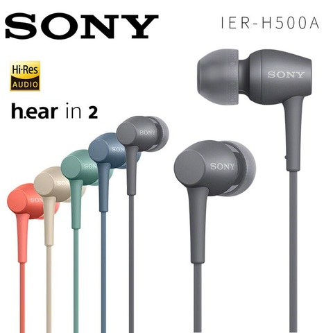 SONY-auriculares IER-H500A originales, dispositivo de música estéreo de 3,5mm, manos libres con micrófono para teléfono inteligente Xperia Z 1 2 3 ► Foto 1/6