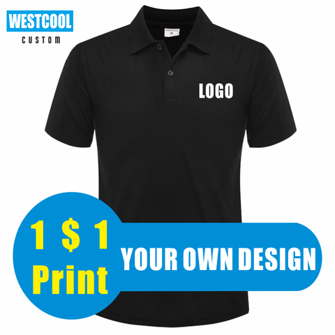 WESTCOOL-polos informales de manga corta para hombre y mujer, camisetas de diseño personalizado con logotipo personalizado bordado ► Foto 1/6