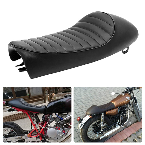 Motocicleta Cafe Racer asiento personalizado Vintage joroba silla Retro asiento para Yamaha SR400/XJ 500 XS KZ Honda CB200/350/500/750 Suzuki GN ► Foto 1/6