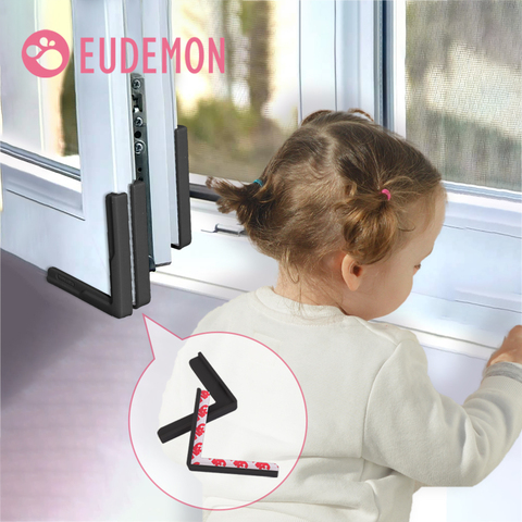 EUDEMON-tira de sellado de ventana autoadhesiva para niños y bebés, protector de silicona de seguridad, esquina de la Mesa, protectores de Borde de puerta ► Foto 1/6