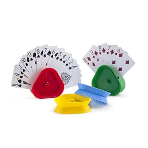 4 unids/set en forma de triángulo, manos libres, juego de cartas, tabla soporte, juego de póker, asiento ► Foto 1/6