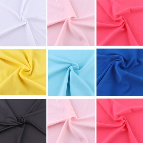 Tela elástica, LICRA Spandex de algodón tejido sólido, 7 colores, para trajes de baño, bufandas, tela de licra, para trajes de baño de bailarina Diy -16 