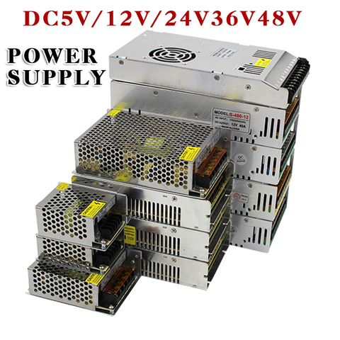 110V 220V a DC5V 12V 24V 36V 48V 48V 1A 2A 3A 5A 10A 15A 20A 30A 40A 80A fuente de alimentación transformador AC DC SMPS ► Foto 1/6