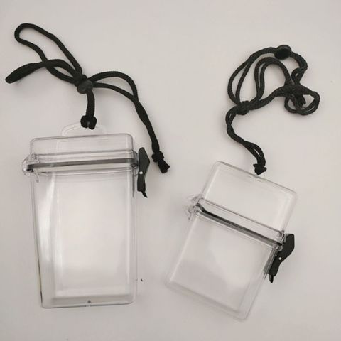 Estuche transparente para cigarrillos, resistente al agua, portátil, de plástico, para colgar en el cuello ► Foto 1/5