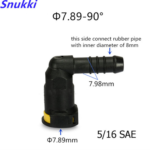 7,89mm 7,89 línea de combustible conector rápido 5/16 accesorios para tubería de combustible de la línea de combustible rápido mujer tubo de goma conector 2 uds mucho ► Foto 1/6