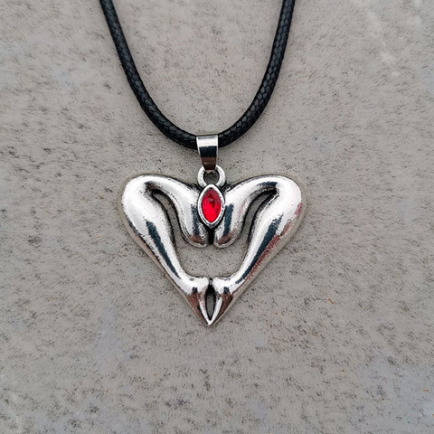 Colgante de plata de primera ley con forma de corazón para mujer, collar, Gargantilla, plata esterlina, diseño Original, amuleto de la vida ► Foto 1/6