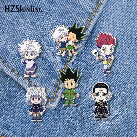 Hunter x Hunter-Pin de solapa acrílico, broche de mariposa epoxi de Anime, broche de mariposa hecho a mano, novedad de 2022 ► Foto 1/6