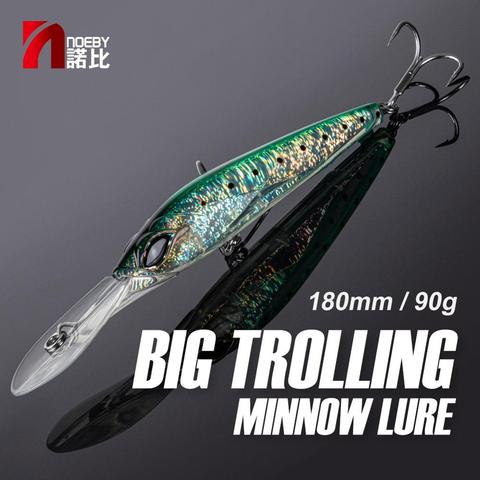 NOEBY-señuelo de pesca de pececillos, cebo de pececillo que se hunde, 180mm, 90g, para barco para mar, cebo de arrastre GT Tuna, aparejos de pesca NBL9485 ► Foto 1/6