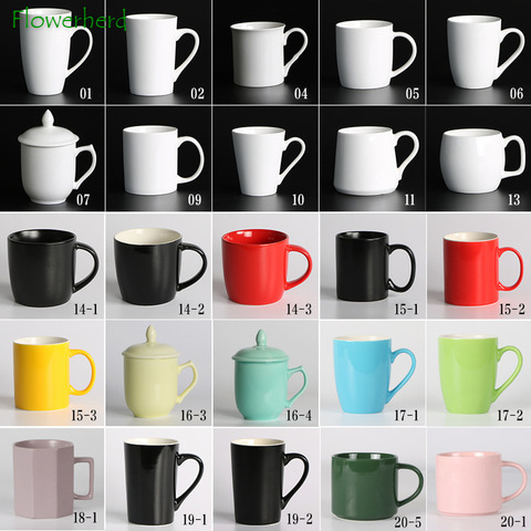 Taza de cerámica para té y café, tazón taza de Color esmalte de hueso, tazas de café de China ► Foto 1/6