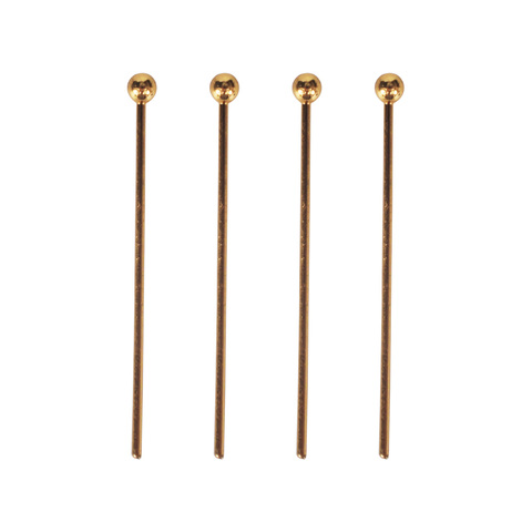 100 unids/lote Color oro y plata pendientes de acero inoxidable resultados bola alfileres de cabeza de Headpins para suministros de fabricación de la joyería ► Foto 1/6