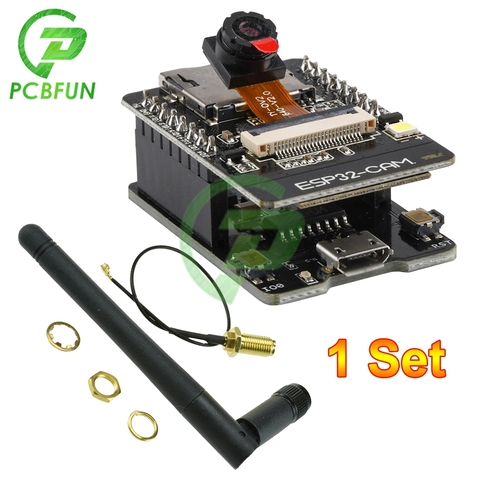 OV2640 Cámara + 2,4G antena IPX + ESP32-CAM-MB CH340 CH340G 5V MICRO USB ESP32 serie WiFi ESP32 CAM Placa de desarrollo ► Foto 1/6