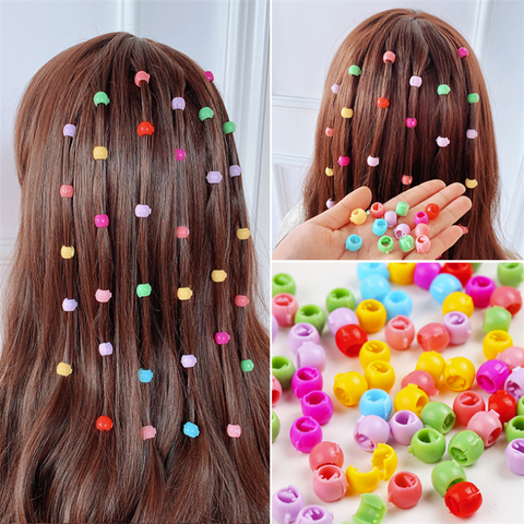 Horquillas de plástico de colores caramelo para niña pequeña, Mini pinzas para el pelo, trenzas para el pelo, abalorios, accesorios para el cabello, 80 Uds. ► Foto 1/6