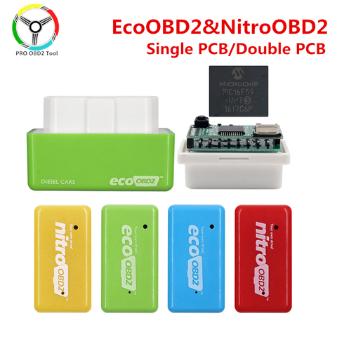 EcoOBD2-caja de conexión de Chip de ajuste y controlador, dispositivo de ahorro de combustible, Nitro, obd2, para benzina, gasolina, coches, Eco, diésel, OBD2, 15% ► Foto 1/6