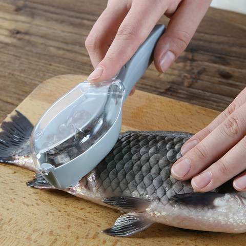 Cepillo de piel de pescado cepillo raspador de escamas rápido quitar el rallador de cuchillos de pescado limpieza práctica de cocina utensilios de cocina raspador pelador ► Foto 1/6