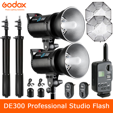 Godox DE300 300W profesional estudio estroboscópico Flash lámpara GN58 fotografía iluminación para retrato arte fotografía producto fotografía ► Foto 1/6