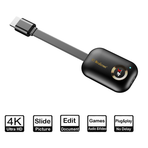 5G/2,4G 4K HDMI Miracast DLNA Airplay Anycast TV Stick receptor de llave electrónica con pantalla y WiFi soporte de Windows Android TVSG9 ► Foto 1/1