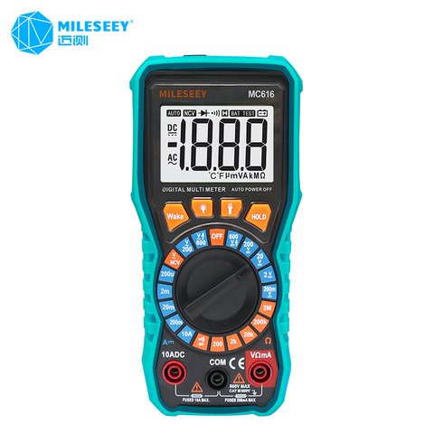 Mileseey-multímetro Digital NCV de rango automático, medidor de voltaje CA/CC, luz Flash, pantalla grande ► Foto 1/6