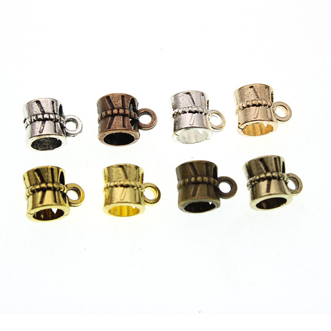 30 Uds. Agujero 5mm COLLAR COLGANTE pellizco Clips Bails, agujero grande espaciador cuentas para la fabricación de joyas encanto pulsera conector DIY hallazgos ► Foto 1/4