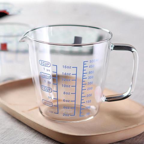 Taza medidora de vidrio resistente al calor, vaso medidor de 250ml/500ml, herramienta de microondas para cocina, accesorios de comedor ► Foto 1/6