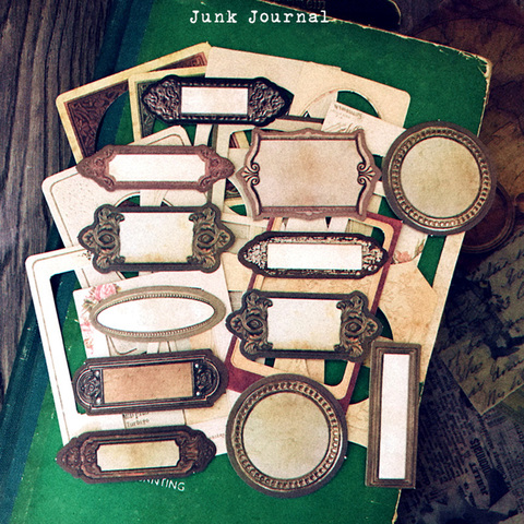 Vintage foto Marco de fondo de papel de diario, planificador diario Scrapbooking decorativo papel para manualidades DIY ► Foto 1/6