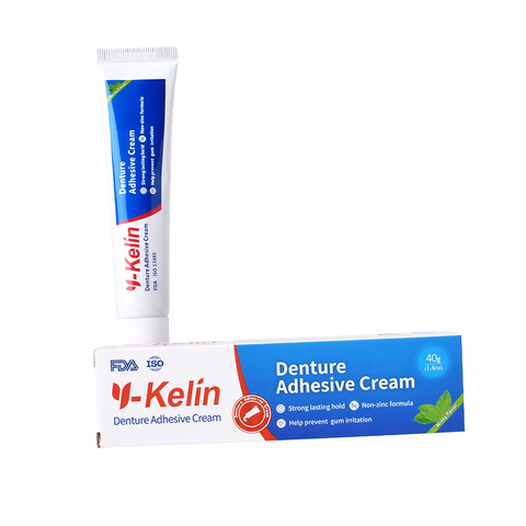 Y-Kelin dentadura crema adhesiva 40g fuerte pegamento dental completa Y parcial falso dientes de la Unión crema prótesis de crema ► Foto 1/6